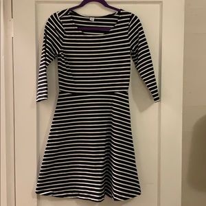 Black and White Striped Dress